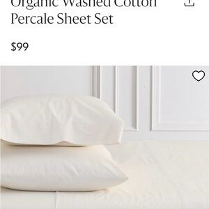 West Elm Organic Top Sheet only - ivory twinxl or full
